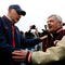 CHARLOTTESVILLE, VA - NOVEMBER 24:  Head coach Al Groh (L) of the Virginia Cavaliers congratulates head coach Frank Beamer of the Virginia Tech Hokies after after the Hokies 33-21 win at Scott Stadium on November 24, 2007 in Charlottesville, Virginia.  (Photo by Kevin C. Cox/Getty Images)