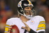 DENVER - NOVEMBER 09: Ben Roethlisberger #7 of the Pittsburgh Steelers drops back to pass against the Denver Broncos at Invesco Field at Mile High on November 09, 2009 in Denver, Colorado. (Photo by Doug Pensinger/Getty Images)