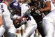 SAN DIEGO - NOVEMBER 7: Running back Ed Wesley #34 of the Texas Christian University Horned Frogs carries for a five yard touchdown in the first quarter against the San Diego State Aztecs on November 7, 2009 at Qualcomm Stadium in San Diego, California. (Photo by Stephen Dunn/Getty Images)