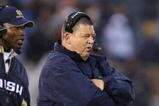 SOUTH BEND, IN - OCTOBER 03: Head coach Charlie Weis of the Notre Dame Fighting Irish watches as his team takes on the Washington Huskies on October 3, 2009 at Notre Dame Stadium in South Bend, Indiana.  Notre Dame defeated Washington 37-30 in overtime. (Photo by Jonathan Daniel/Getty Images)