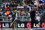 JOHANNESBURG, SOUTH AFRICA - OCTOBER 03:  Mohammad Yousuf of Pakistan is bowled by Kyle Mills of New Zealand during the ICC Champions Trophy 2nd Semi Final match between New Zealand and Pakistan played at Wanderers Stadium on October 3, 2009 in Johannesburg, South Africa.  (Photo by Hamish Blair/Getty Images)