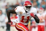 JACKSONVILLE, FL - NOVEMBER 08:  Wide receive Chris Chambers #11 of the Kansas City Chiefs runs a pass pattern while taking on the Jacksonville Jaguars at Jacksonville Municipal Stadium on November 8, 2009 in Jacksonville, Florida. The Jaguars defeated the Chiefs 24-21.  (Photo by Doug Benc/Getty Images)
