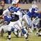 DURHAM, NC - NOVEMBER 29: Quarterback Thaddeus Lewis #9 of the Duke Blue Devils looks to pass the ball during the game against the North Carolina Tar Heels at Wallace Wade Stadium on November 29, 2008 in Durham, North Carolina. (Photo by Kevin C. Cox/Getty Images)