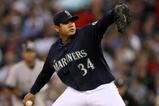 SEATTLE - SEPTEMBER 18:  Starting pitcher Felix Hernandez #34 of the Seattle Mariners pitches against the New York Yankees on September 18, 2009 at Safeco Field in Seattle, Washington. (Photo by Otto Greule Jr/Getty Images)