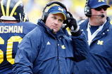 ANN ARBOR, MI - OCTOBER 24:  Head coach Rich Rodriguez of the Michigan Wolverines looks on during the game against the Penn State Nittany Lions on October 24, 2009 at Michigan Stadium in Ann Arbor, Michigan. (Photo by  Gregory Shamus/Getty Images)