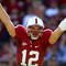 PALO ALTO, CA - NOVEMBER 07:  Andrew Luck #12 of the Stanford Cardinal celebrates after the Cardinals scored a touchdown to go up 30-14 over the Oregon Ducks at Stanford Stadium on November 7, 2009 in Palo Alto, California.  (Photo by Ezra Shaw/Getty Images)