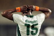 SEKONDI-TAKORADI, GHANA - FEBRUARY 3:  Aruna Dindane is seen during the quater final AFCON match between Ivory Coast and Guinea held February 3, 2008 at the Sekondi Stadium, in Sekondi-Takoradi, Ghana.  (Photo by Lefty Shivambu/Gallo Images/Getty Images)
