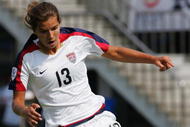 SUWON, SOUTH KOREA - JUNE 15: Tobin Heath of USA in action during the 2008 Queen Peace Cup match between USA and Australia at Suwon Sports Complex on June 15, 2008 in Seoul, South Korea. (Photo by Chung Sung-Jun/Getty Images)