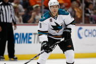 ANAHEIM, CA - OCTOBER 3: Joe Pavelski #8 of the San Jose Sharks plays against the Anaheim Ducks at the Honda Center on October 3, 2009 in Anaheim, California. The Sharks defeated the Ducks 4-1. (Photo by Jeff Gross/Getty Images)