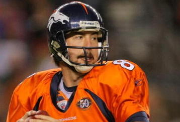 DENVER - NOVEMBER 09: Kyle Orton of the Denver Broncos drops back to pass at Invesco Field at Mile High on November 09, 2009 in Denver, Colorado. (Photo by Doug Pensinger/Getty Images)