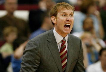 RALEIGH, NC - MARCH 23:  Head Coach John Pelphrey of the Arkansas Razorbacks yells from the sideline during the 2nd round of the East Regional game of the 2008 NCAA Men's Basketball Tournament against the North Carolina Tar Heels at RBC Center on March 23, 2008 in Raleigh, North Carolina. The Tar Heels defeated the Razorbacks 108-77. (Photo by Kevin C. Cox/Getty Images)