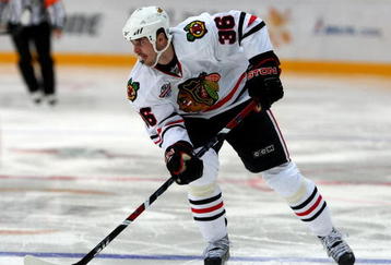 HELSINKI, FINLAND - OCTOBER 03:  #36 Dave Bolland of the Chicago Blackhawks in action during The Compuware/NHL Premiere Helsinki series match between the Chicago Blackhawks and the Florida Panthers at the Hartwall Areena on October 3, 2009 in Helsinki, Finland.  (Photo by Richard Heathcote/Getty Images)
