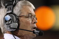 TEMPE, AZ - NOVEMBER 07:  Head coach Dennis Erickson of the Arizona State Sun Devils watches from the sidelines during the college football game against the USC Trojans at Sun Devil Stadium on November 7, 2009 in Tempe, Arizona. The Trojans defeated the Devils 14-9.  (Photo by Christian Petersen/Getty Images)