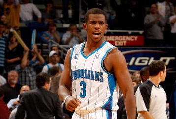 NEW ORLEANS - NOVEMBER 04:  Chris Paul #3 of the New Orleans Hornets reacts to tying the game against the Dallas Mavericks at New Orleans Arena on November 4, 2009 in New Orleans, Louisiana.  NOTE TO USER: User expressly acknowledges and agrees that, by downloading and or using this photograph, User is consenting to the terms and conditions of the Getty Images License Agreement.  (Photo by Chris Graythen/Getty Images)