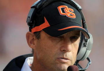 CORVALLIS, OR - OCTOBER 10: Head coach Mike Riley of the Oregon State Beavers looks on from the sidelines in the first quarter of the game against the Stanford Cardinals at Reser Stadium on October 10, 2009 in Corvallis, Oregon. (Photo by Steve Dykes/Getty Images)