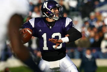 EVANSTON, IL - OCTOBER 31: Mike Kafka #13 of the Northwestern Wildcats throws a pass against the Penn State Nittany Lions at Ryan Field on October 31, 2009 in Evanston, Illinois. Penn State defeated Northwestern 34-13. (Photo by Jonathan Daniel/Getty Images)