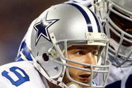 ARLINGTON, TX - SEPTEMBER 20: Quarterback Tony Romo #9 of the Dallas Cowboys at Cowboys Stadium on September 20, 2009 in Arlington, Texas. (Photo by Ronald Martinez/Getty Images)