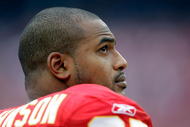 KANSAS CITY, MO - OCTOBER 25:  Running back Larry Johnson #27 of the Kansas City Chiefs watches the scoreboard during the game against the San Diego Chargers on October 25, 2009 at Arrowhead Stadium in Kansas City, Missouri.  (Photo by Jamie Squire/Getty Images)