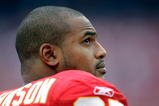 KANSAS CITY, MO - OCTOBER 25:  Running back Larry Johnson #27 of the Kansas City Chiefs watches the scoreboard during the game against the San Diego Chargers on October 25, 2009 at Arrowhead Stadium in Kansas City, Missouri.  (Photo by Jamie Squire/Getty Images)