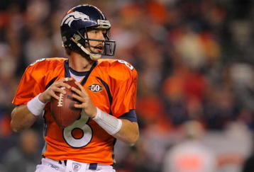 DENVER - NOVEMBER 09:  Kyle Orton #8 of the Denver Broncos drops back to pass against the Pittsburgh Steelers at Invesco Field at Mile High on November 09, 2009 in Denver, Colorado. (Photo by Doug Pensinger/Getty Images)
