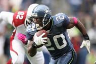 SEATTLE - OCTOBER 18: Justin Forsett #20 of the Seattle Seahawks carries the ball during the game against the Arizona Cardinals on October 18, 2009 at Qwest Field in Seattle, Washington. (Photo by Otto Greule Jr/Getty Images)   