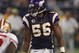 MINNEAPOLIS - SEPTEMBER 27: E.J.  Henderson #56 of the Minnesota Vikings awaits the start of play against the San Francisco 49ers at the Hubert H. Humphrey Metrodome on September 27, 2009 in Minneapolis, Minnesota. The Vikings defeated the 49ers 27-24. (Photo by Jonathan Daniel/Getty Images)