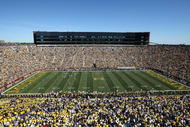 ANN ARBOR, MI - SEPTEMBER 19: General view of Michigan Stadium during the game between the Michigan Wolverines and the Eastern Michigan Eagles on September 19, 2009 in Ann Arbor, Michigan. Michigan won 45-17. (Photo by Stephen Dunn/Getty Images)