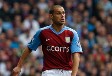 BIRMINGHAM, ENGLAND - APRIL 12:  Luke Young of Villa in action during the Premier League  match between Aston Villa and Everton at Villa Park on April 12, 2009 in Birmingham, England.  (Photo by Stu Forster/Getty Images)