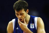 LONDON, ENGLAND - AUGUST 15: Joel Freeland of Great Britain looks on during the game between Great Britain and Turkey as part of the Game On event at the O2 Arena on August 15, 2009 in London, England. (Photo by Paul Gilham/Getty Images)