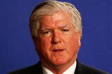 WOODRIDGE, IL - AUGUST 19:  General Manager Brian Burke poses for a portrait during the USA Olympic Men's Ice Hockey Orientation Camp on August 19, 2009 at Seven Bridges Ice Arena in Woodridge, Illinois.  (Photo by Jamie Squire/Getty Images)