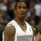 DENVER - MAY 29:  J.R. Smith #1 of the Denver Nuggets reacts against the Los Angeles Lakers in Game Six of the Western Conference Finals during the 2009 NBA Playoffs at Pepsi Center on May 29, 2009 in Denver, Colorado. NOTE TO USER: User expressly acknowledges and agrees that, by downloading and or using this photograph, User is consenting to the terms and conditions of the Getty Images License Agreement.  (Photo by Jed Jacobsohn/Getty Images)