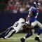 EAST RUTHERFORD, NJ - NOVEMBER 8:  Brandon Jacobs #27 of the New York Giants runs the ball against the San Diego Chargers at Giants Stadium on November 8, 2009 in East Rutherford, New Jersey. The Chargers defeated the Giants 21-20.  (Photo by Nick Laham/Getty Images)