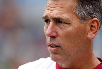 CHARLOTTE, NC - OCTOBER 11:  Head coach Jim Zorn of Washington Redskins watches on before the start of their game against the Carolina Panthers at Bank of America Stadium on October 11, 2009 in Charlotte, North Carolina.  (Photo by Streeter Lecka/Getty Images)