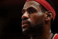 NEW YORK - NOVEMBER 06:  LeBron James #23 of the Cleveland Cavaliers waits for play to resume against  the New York Knicks at Madison Square Garden November 6, 2009 in New York City. NOTE TO USER: User expressly acknowledges and agrees that, by downloading and/or using this Photograph, User is consenting to the terms and conditions of the Getty Images License Agreement.  (Photo by Chris McGrath/Getty Images)