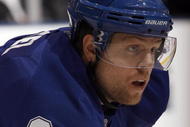 TORONTO - NOVEMBER 3: Phil Kessel #81of the Toronto Maple Leafs faces off against the Tampa Bay Lightning during a NHL game at the Air Canada Centre on November 3, 2009 in Toronto, Ontario, Canada . (Photo by Abelimages/Getty Images)
