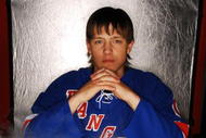 COLUMBUS, OH - JUNE 22:  17th overall pick Alexei Cherepanov of the New York Rangers poses for a portrait during the first round of the 2007 NHL Entry Draft at Nationwide Arena on June 22, 2007 in Columbus, Ohio.  (Photo by Marc Serota/Getty Images)