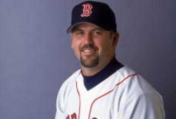 25 Feb 2001:  Jason Varitek #33 of the Boston Red Sox poses for a studio portrait during Spring Training at the City of Palms Park in Fort Myers, Florida.Mandatory Credit: Rick Stewart  /Allsport
