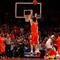 NEW YORK - MARCH 14: Andy Rautins #1 of the Syracuse Orange shoots a three against the Louisville Cardinals during the championship game of the Big East Tournament at Madison Square Garden on March 14, 2009 in New York City. (Photo by Jim McIsaac/Getty Images)