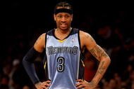 LOS ANGELES, CA - NOVEMBER 06:  Allen Iverson #3 of the Memphis Grizzlies staands on the court in the game against the Los Angeles Lakers on November 6, 2009 at Staples Center in Los Angeles, California. The Lakers won 114-98.  NOTE TO USER: User expressly acknowledges and agrees that, by downloading and/or using this Photograph, user is consenting to the terms and conditions of the Getty Images License Agreement.  (Photo by Stephen Dunn/Getty Images)