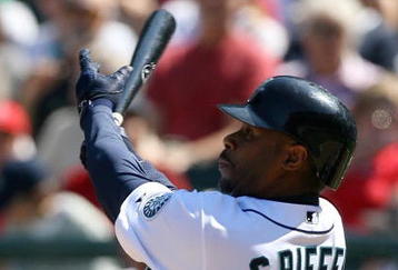 SEATTLE - AUGUST 16:  Ken Griffey Jr. #24 of the Seattle Mariners bats during the MLB game against the New York Yankees on August 16, 2009 at Safeco Field in Seattle, Washington. The Mariners defeated the Yankees 10-3. (Photo by Otto Greule Jr/Getty Images)