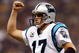 NEW ORLEANS - NOVEMBER 08: Quarterback Jake Delhomme #17 of the Carolina Panthers reacts after a touchdown against the New Orleans Saints at Louisiana Superdome on November 8, 2009 in New Orleans, Louisiana. (Photo by Ronald Martinez/Getty Images)