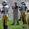 BOULDER, CO - SEPTEMBER 19:  Head coach Dave Christensen of the Wyoming Cowboys prepares to lead his team against the Colorado Buffaloes at Folsom Field on September 19, 2009 in Boulder, Colorado. The Buffaloes defeated the Cowboys 24-0.  (Photo by Doug Pensinger/Getty Images)