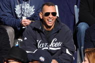 NEW YORK - NOVEMBER 06:  Alex Rodriguez #13 of the New York Yankees has a laugh during the New York Yankees World Series Victory Celebration at City Hall on November 6, 2009 in New York, New York.  (Photo by Jim McIsaac/Getty Images)