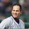 05 APRIL 2002: Omar Vizquel #13, of the Cleveland Indians smiles from the dugout late in the game at the Detroit Tigers home opener at Comerica Park in Detroit,  MI. Cleveland won the game 10-1. DIGITALIMAGE. Mandatory Credit: Tom Pidgeon/Getty Images