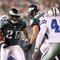 PHILADELPHIA - NOVEMBER 08:  LeSean McCoy #29 of the Philadelphia Eagles runs the ball against Gerald Sensabaugh #43 of the Dallas Cowboys at Lincoln Financial Field on November 8, 2009 in Philadelphia, Pennsylvania. The Cowboys won 20-16. (Photo by Al Bello/Getty Images)