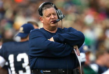 SOUTH BEND, IN - OCTOBER 03: Head coach Charlie Weis of the Notre Dame Fighting Irish watches as his team takes on the Washington Huskies on October 3, 2009 at Notre Dame Stadium in South Bend, Indiana.  Notre Dame defeated Washington 37-30 in overtime.  (Photo by Jonathan Daniel/Getty Images)