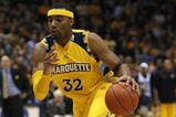 MILWAUKEE - FEBRUARY 25: Lazar Hayward #32 of the Marquette Golden Eagles drives upcourt against the Connecticut Huskies on February 25, 2009 at the Bradley Center in Milwaukee, Wisconsin. Connecticut defeated Marquette 93-82. (Photo by Jonathan Daniel/Getty Images)