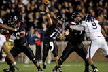 CINCINNATI - NOVEMBER 07:  Zach Collaros #12 of the Cincinnati Bearcats throws a pass against the Connecticut Huskies during the Big East Conference game at Nippert Stadium on November 7, 2009 in Cincinnati, Ohio.  (Photo by Andy Lyons/Getty Images)