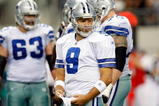 ARLINGTON, TX - NOVEMBER 01:  Quarterback Tony Romo #9 of the Dallas Cowboys at Cowboys Stadium on November 1, 2009 in Arlington, Texas.  (Photo by Ronald Martinez/Getty Images)
