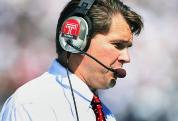 STATE COLLEGE, PA - SEPTEMBER 19: Head coach Al Golden of the Temple Owls coaches from the sideline during a game against the Penn State Nittany Lions on September 19, 2009 at Beaver Stadium in State College, Pennsylvania. (Photo by Hunter Martin/Getty Images)